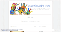 Desktop Screenshot of littlepeoplebigword.com